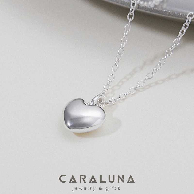 Dây Chuyền Bạc 925 Tim Phồng Puffed Heart