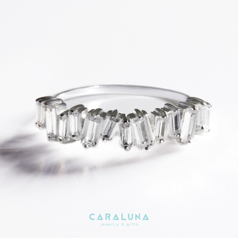 Nhẫn Bạc 925 Đính Đá Chữ Nhật - Shine