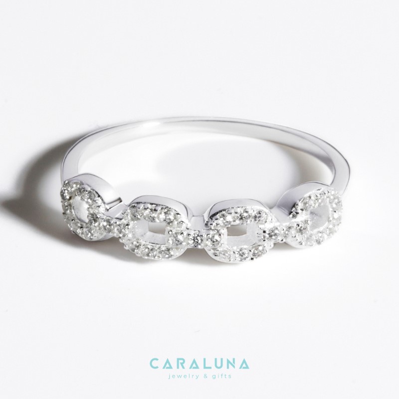 Nhẫn bạc đính đá