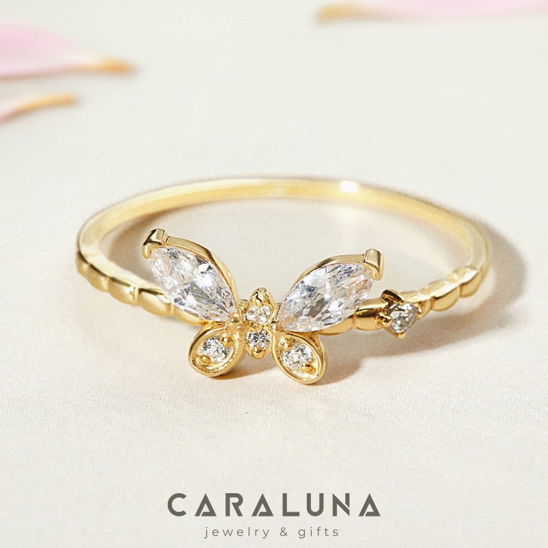 Nhẫn Bạc 925 Bướm Đính Đá Dainty Butterfly