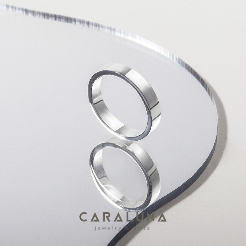 Nhẫn Bạc 925 Trơn Bản Lớn - Bangle Ring