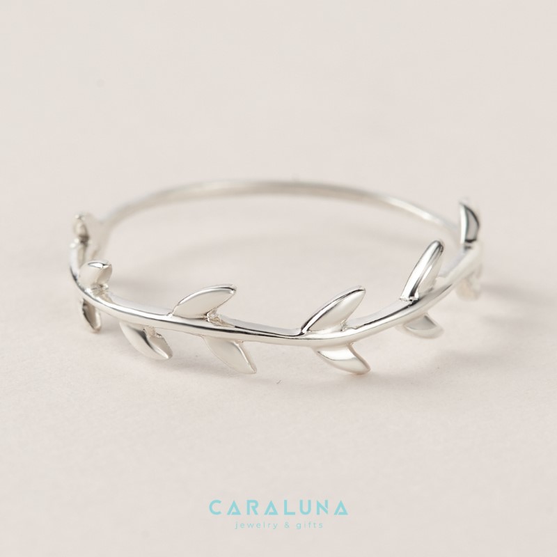 Nhẫn Bạc 925 Hình Lá Nguyệt Quế