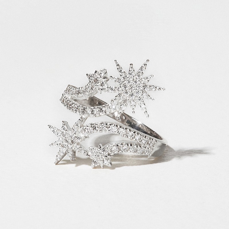 Nhẫn Bạc 925 Sao Đính Đá Night Events Aphrodite