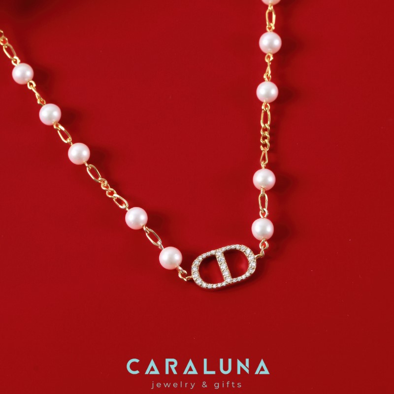 Vòng Choker Bạc 925 Ngọc Trai Tự Nhiên Phối Đá Xen Kẽ Luxury Pearls