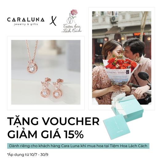 Voucher từ Cara Luna khi mua hoa tại Tiệm hoa Lách Cách