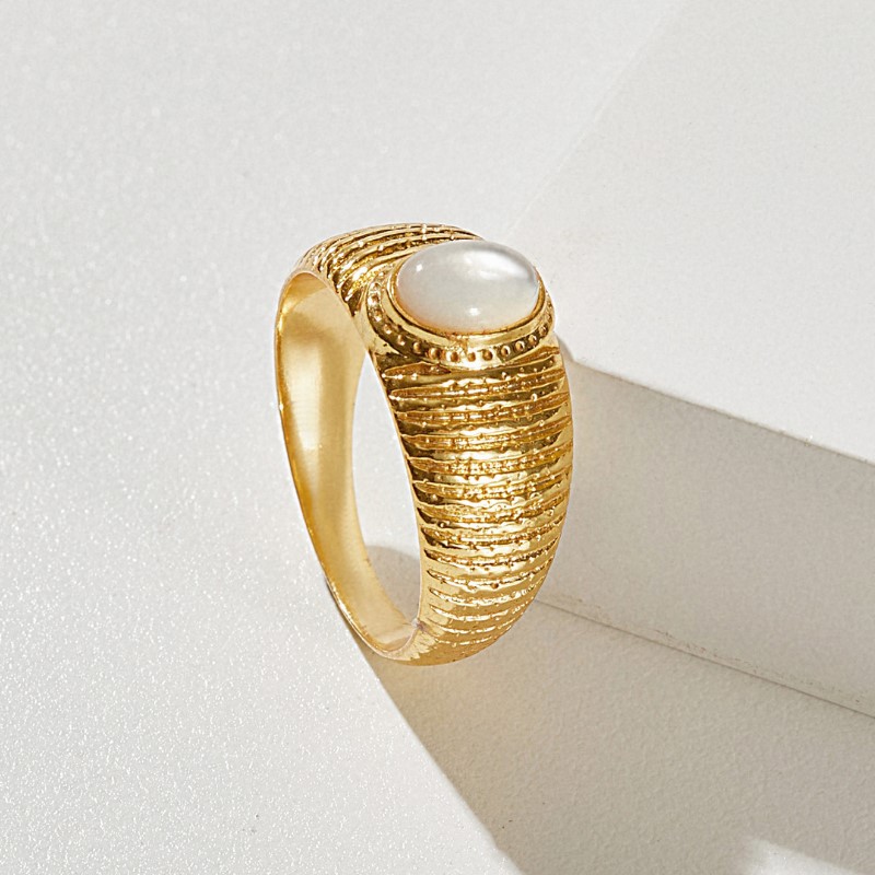 Nhẫn bạc 925 kết hợp ngọc trai tự nhiên Statement Ring của Cara Luna