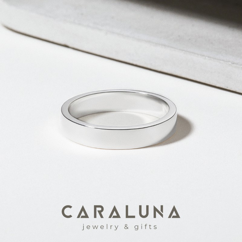 Nhẫn Bạc 925 Trơn Bản Lớn - Bangle Ring