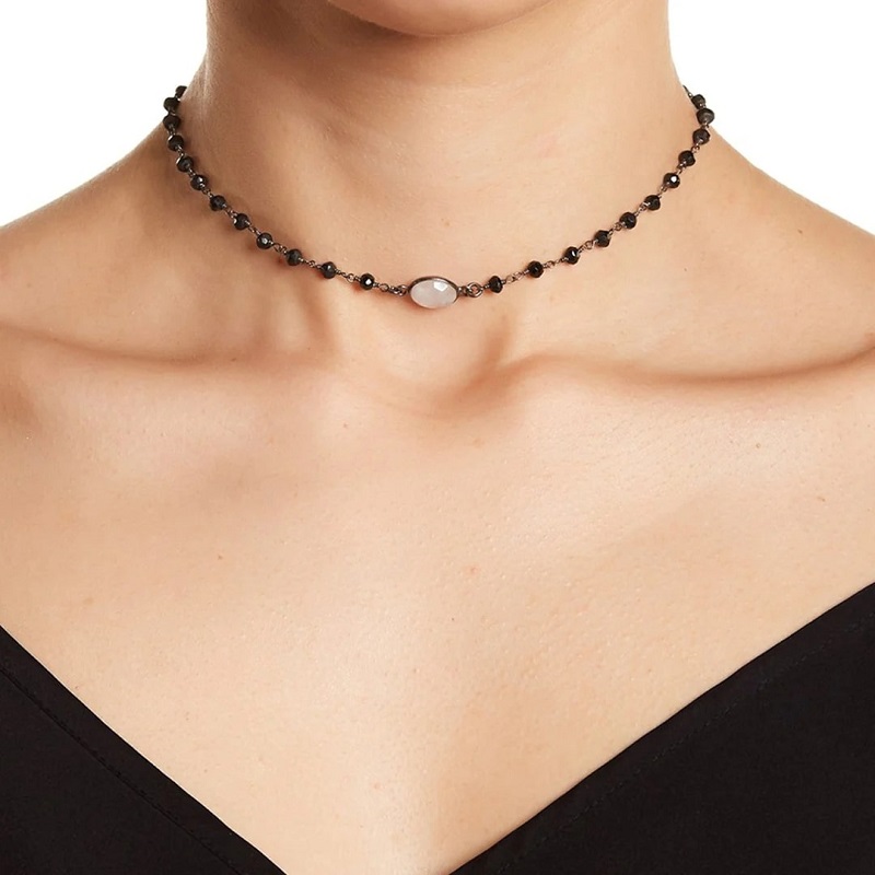 Vòng cổ choker bạc