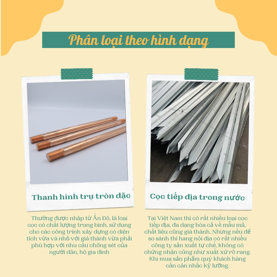 Phân loại cọc tiếp địa