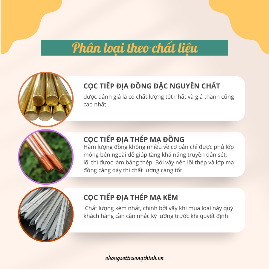 Phân loại cọc tiếp địa