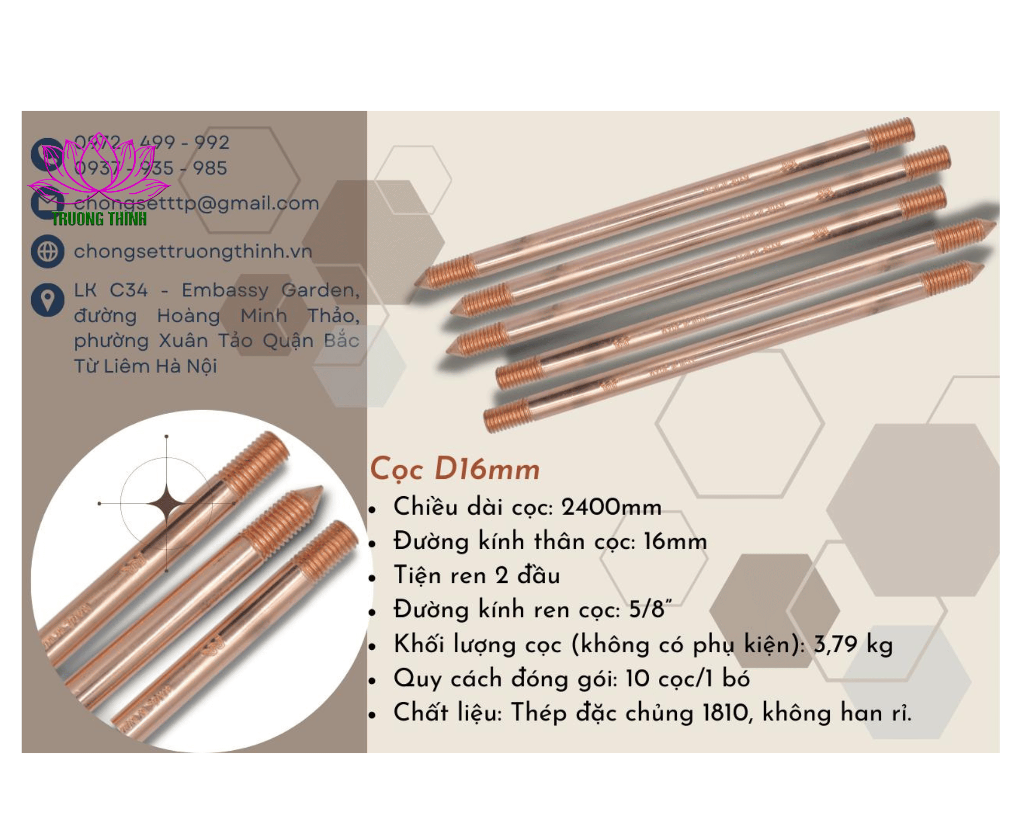 Cọc tiếp địa Ram Ratna - Ấn Độ