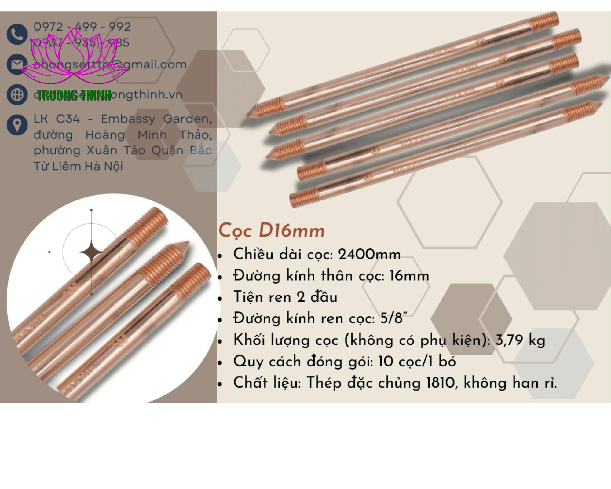 Cọc tiếp địa RR Ấn Độ