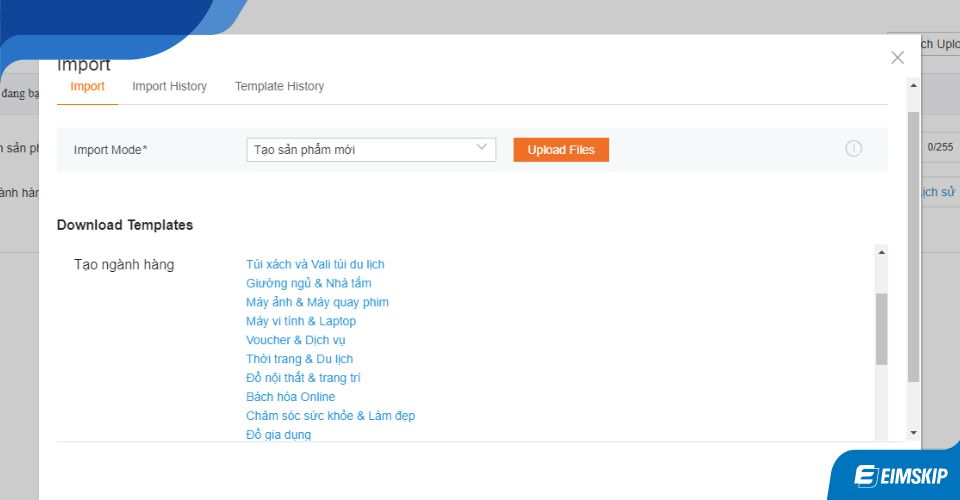 đăng sản phẩm hàng loạt trên kênh bán hàng lazada