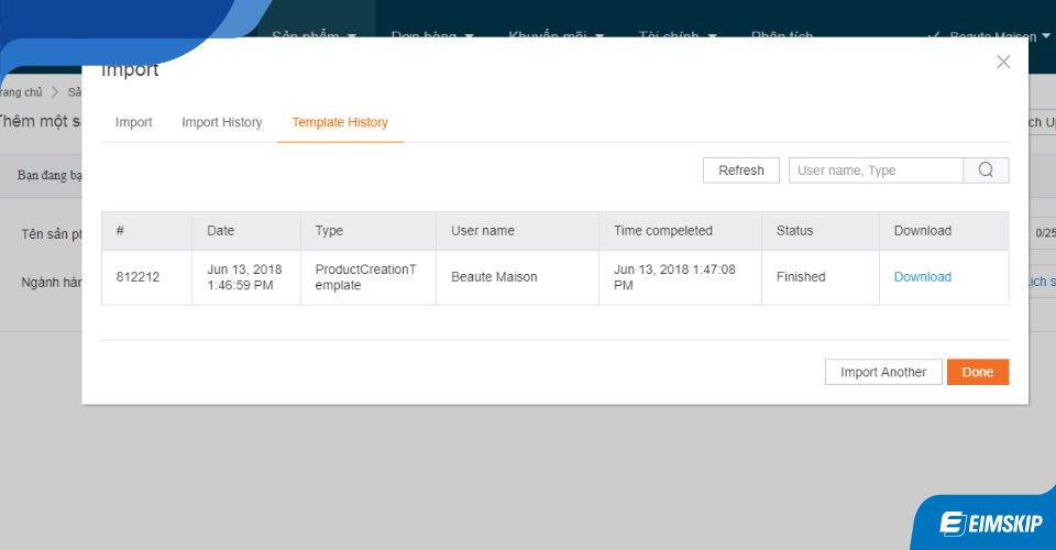 đăng sản phẩm hàng loạt trên kênh bán hàng lazada