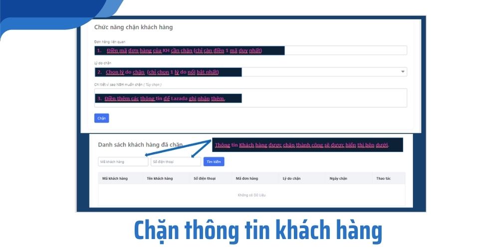 chặn đơn hàng không mong muốn trong xử lý đơn hàng lazada
