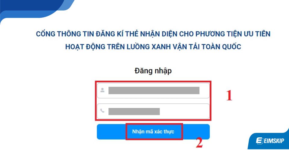đăng ký luồng xanh online