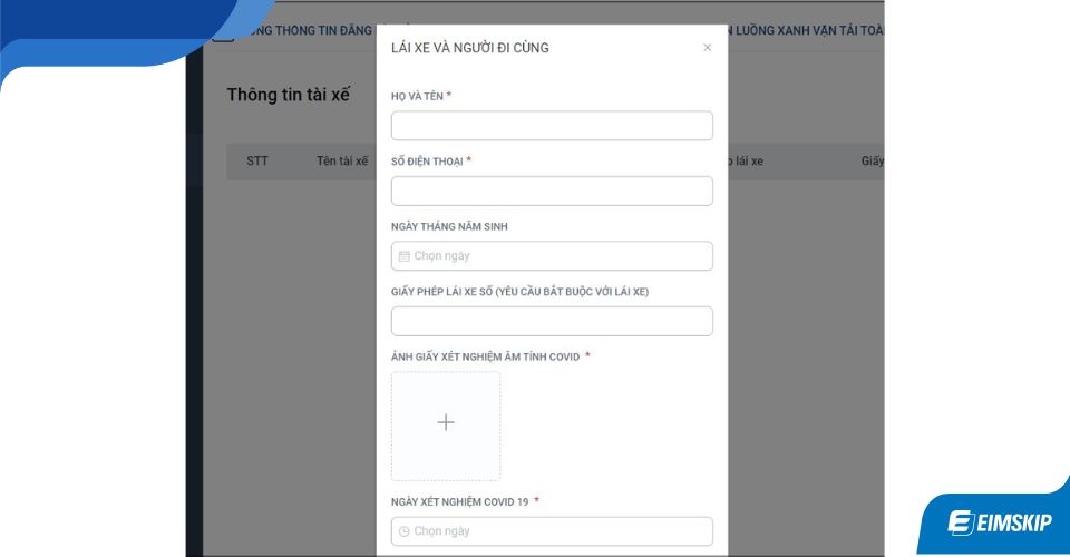 đăng ký luồng xanh online