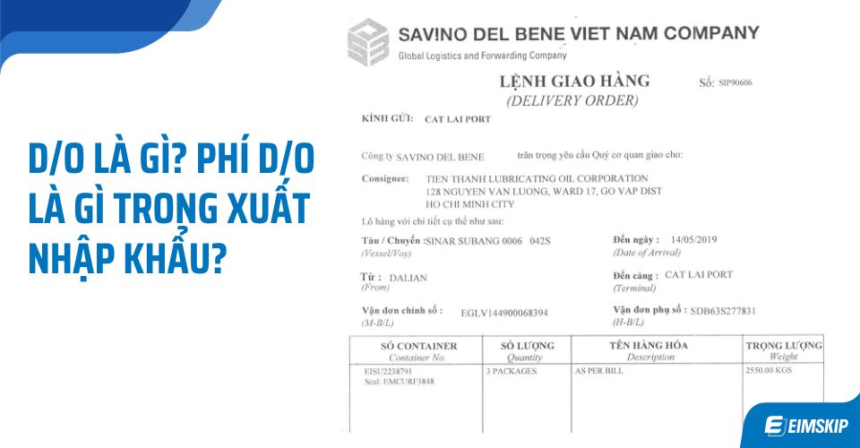 D/O là gì phí D/O là gì trong xuất nhập khẩu