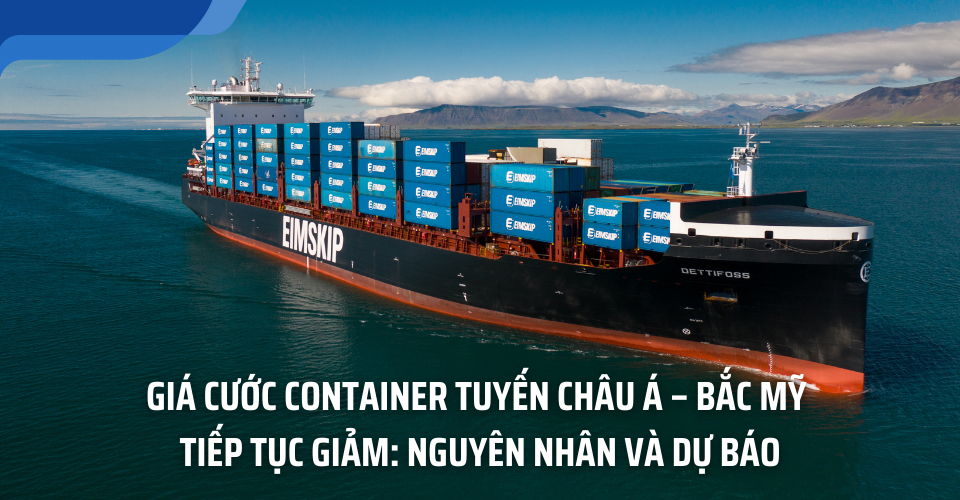 giá cước container tuyến châu Á - Bắc Mỹ