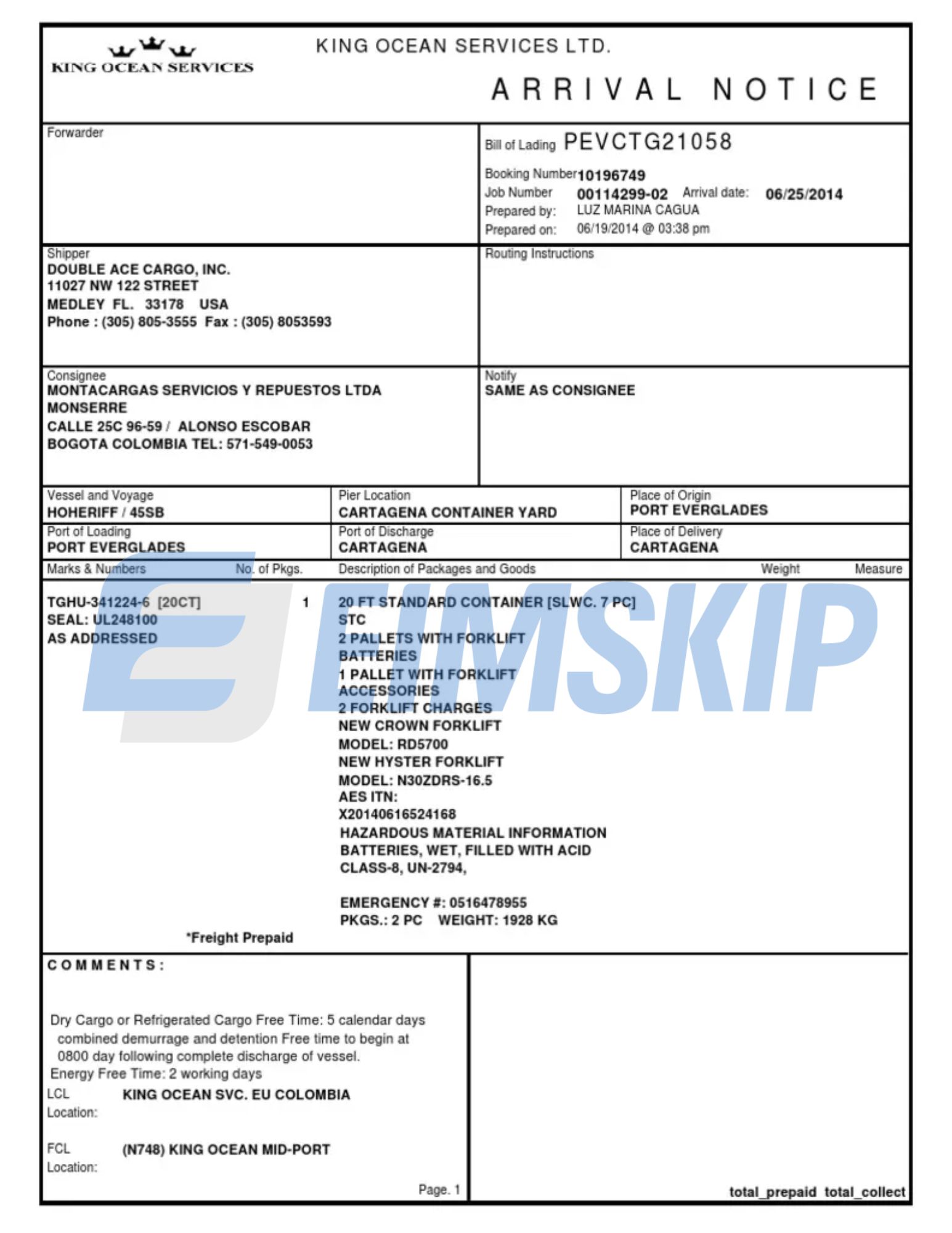 Arrival Notice (Giấy báo hàng đến) là gì trong xuất nhập khẩu?