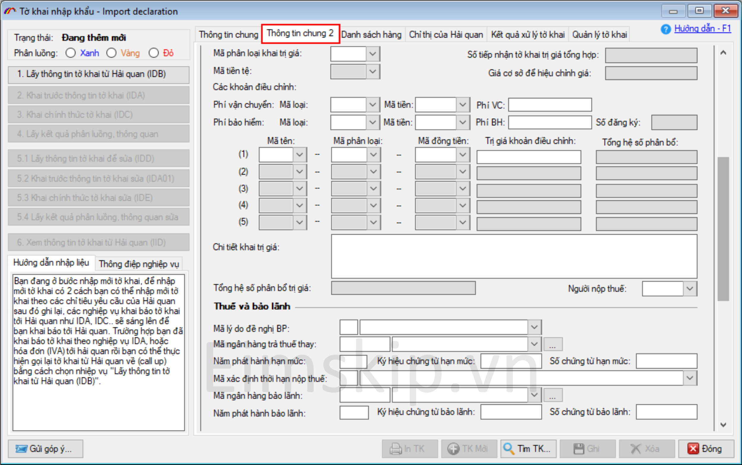 khai báo hải quan điện tử
