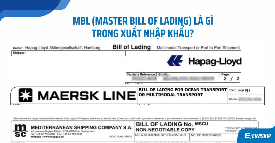 MBL là gì? Master Bill of Lading là gì?