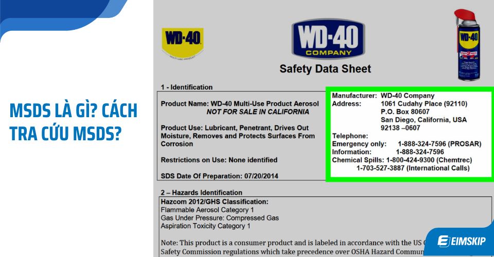 MSDS là gì? Cách tra cứu MSDS