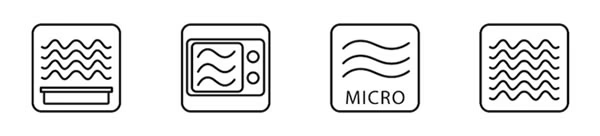 Biểu tượng an toàn với lò vi sóng