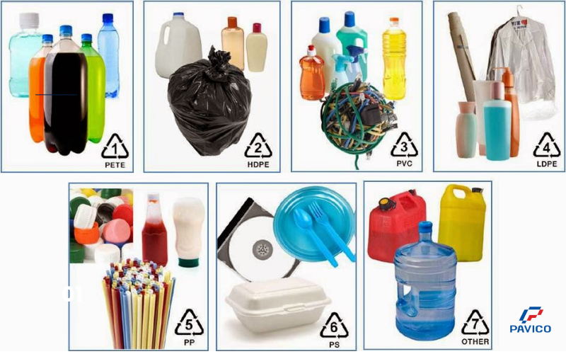 7 loại nhựa thường gặp