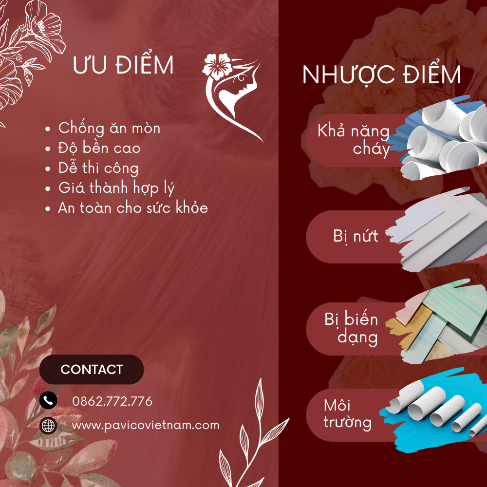 ưu nhược điểm nhựa PVC