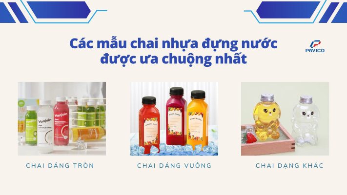Mẫu mã bình nước nhựa đa dạng tại Pavico