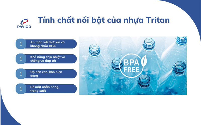 Tính chất nổi bật của nhựa Tritan