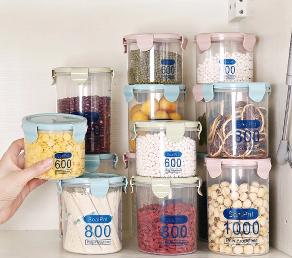 Hũ nhựa nắp gài đựng thực phẩm