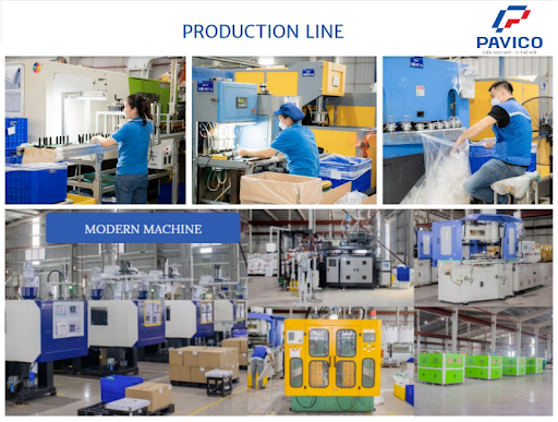 Trang thiết bị máy móc sản xuất chai nhựa PET hiện đại