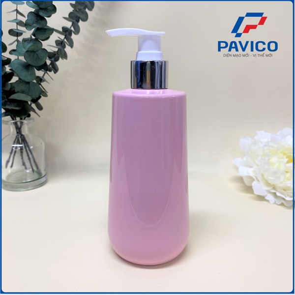 Chai PET dáng trụ 350ml đựng sữa tắm gội