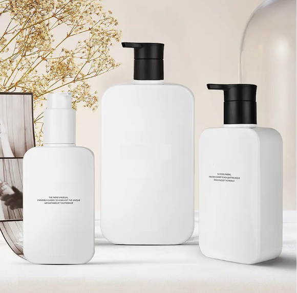 Chai dầu gội dáng vuông nhưa PET