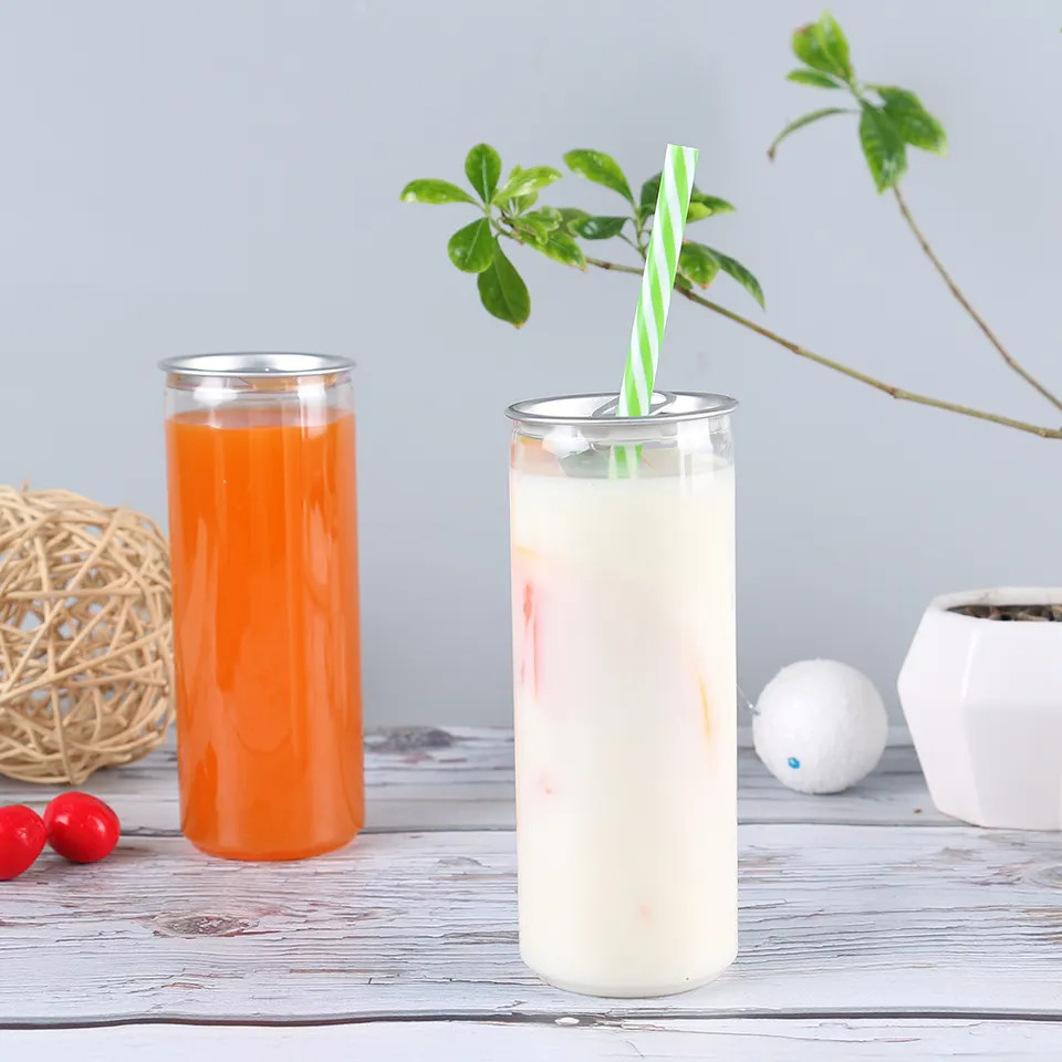 Chai nước trong suốt dáng trụ nhựa PET