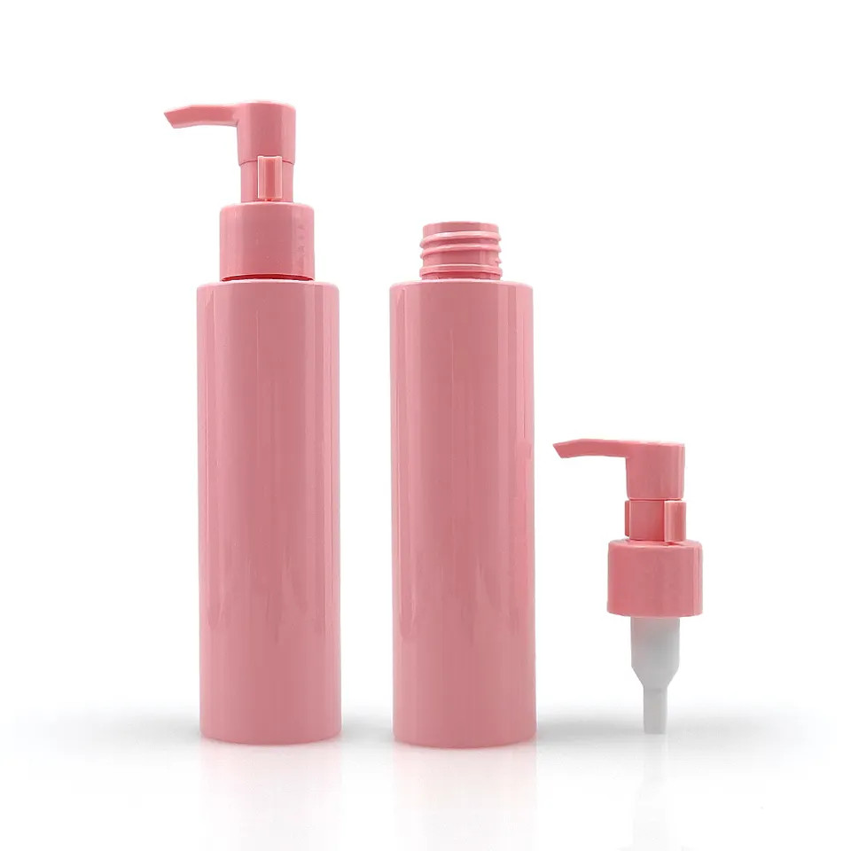 Chai nhựa hồng bao bì mỹ phẩm