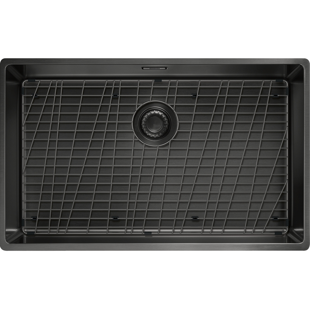 Bề mặt thép không gỉ hoàn thiện PVD Anthracite tạo sắc kim loại tối đặc trưng của Mythos Masterpiece.