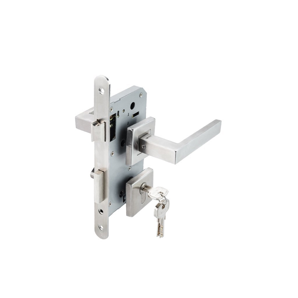 Bộ khóa cửa Hafele 499.63.803 với thiết kế tinh tế, tay nắm inox 304 sang trọng