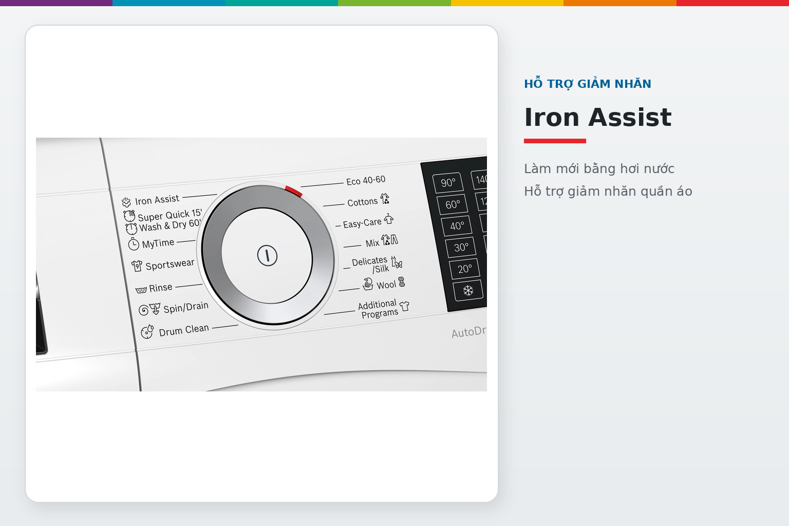 Iron Assist hỗ trợ làm mới và giảm nhăn quần áo bằng hơi nước.