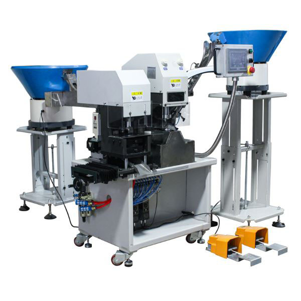 Máy đục lỗ và đóng khoen rèm tự động QC1805A (1)