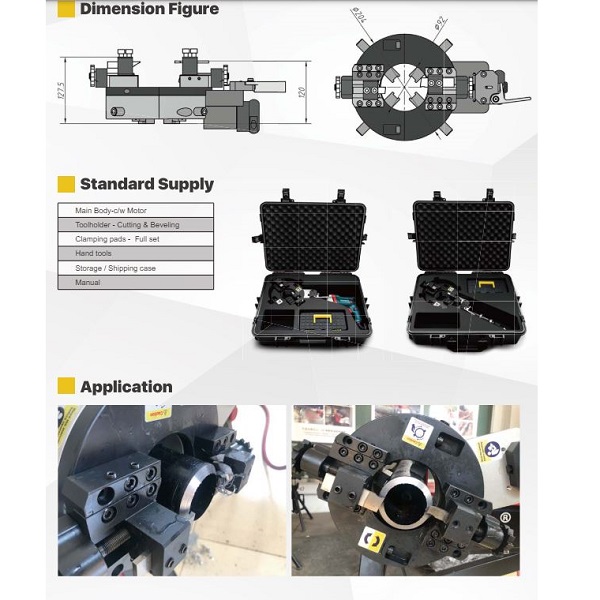 Máy cắt và vát mép ống dùng khí nén P3