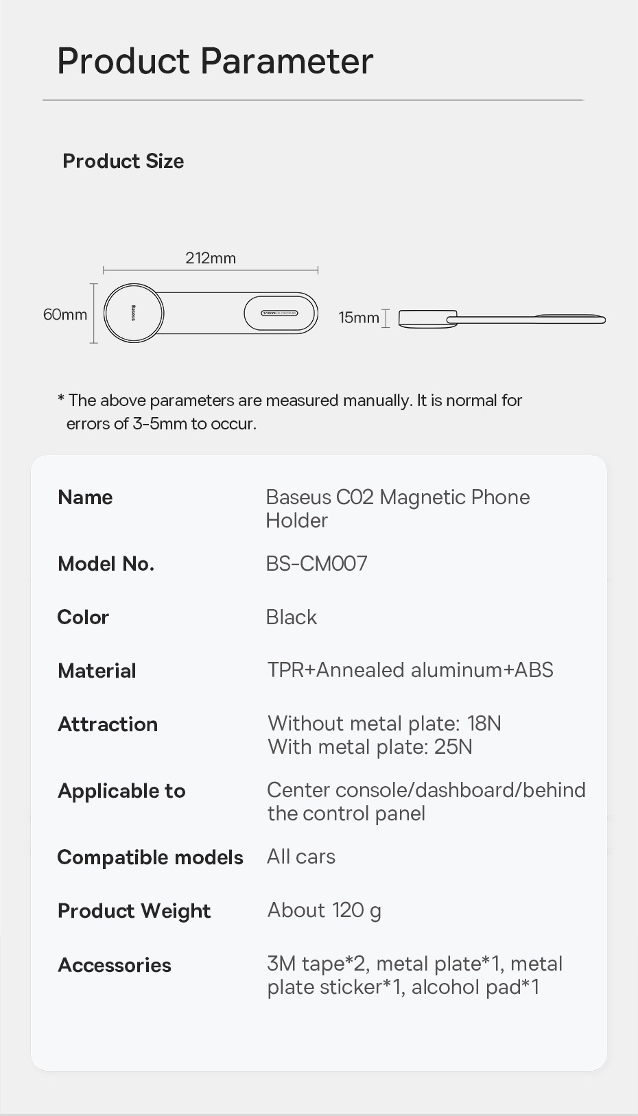 chube Giá đỡ điện thoại Baseus C02 Magnetic Phone Holder