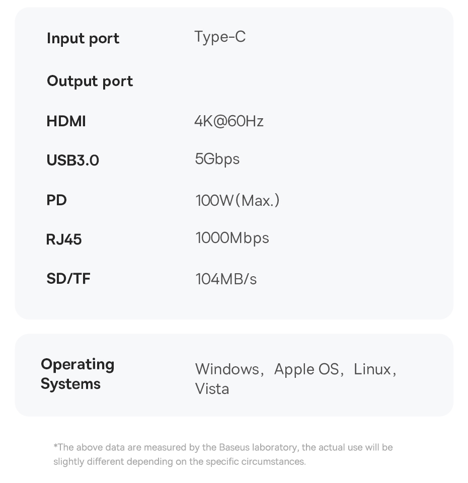 chube Hub chuyển đổi Baseus Flite Series - bản USB C