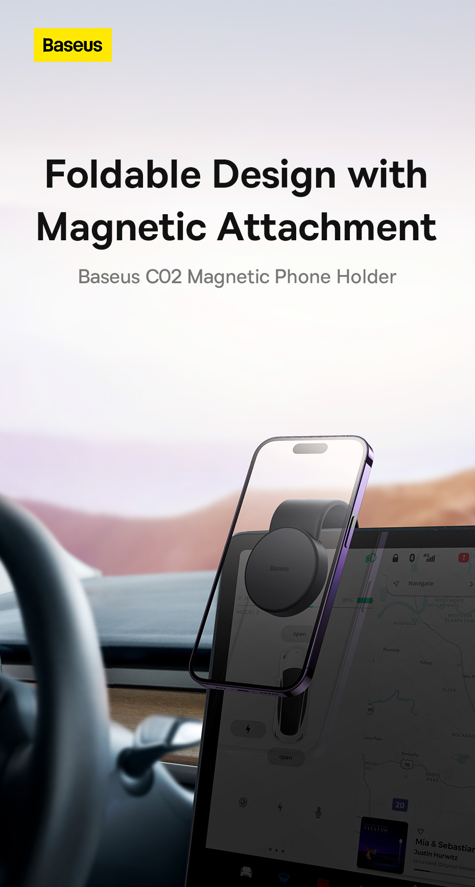 chube Giá đỡ điện thoại Baseus C02 Magnetic Phone Holder