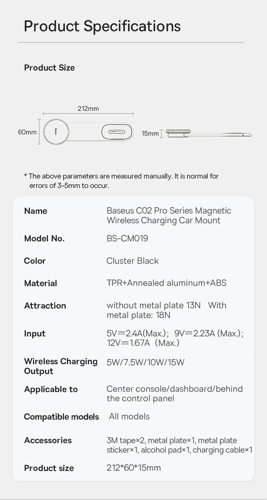 chube Giá đỡ sạc không dây từ tính Baseus C02 Pro Series