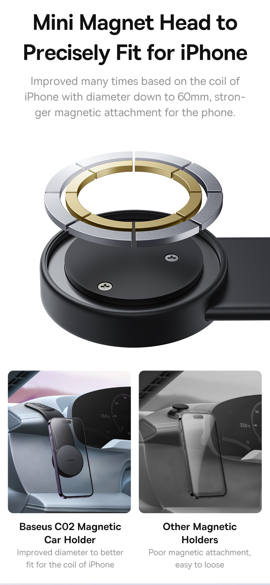 chube Giá đỡ điện thoại Baseus C02 Magnetic Phone Holder