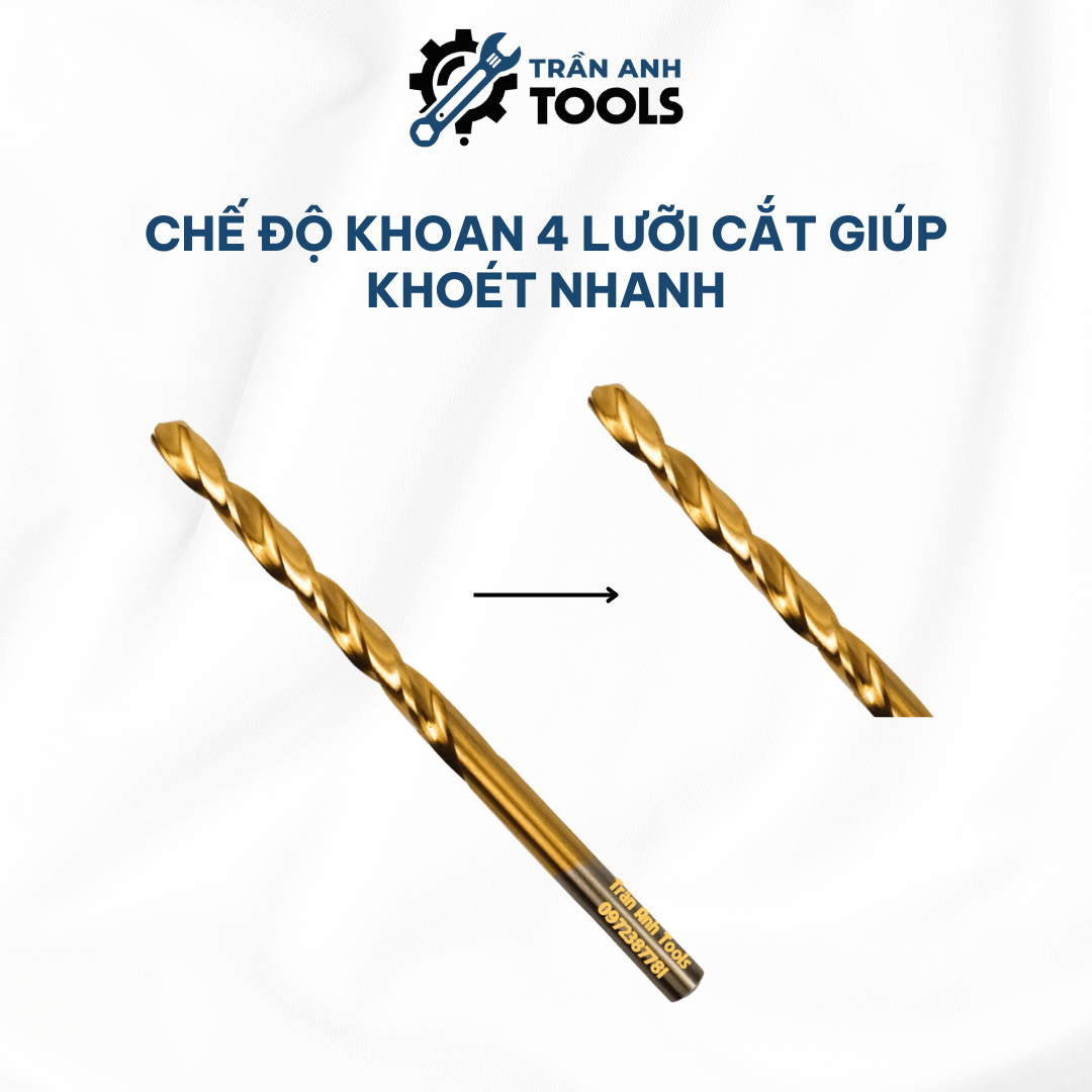 mũi khoan inox trần anh tools
