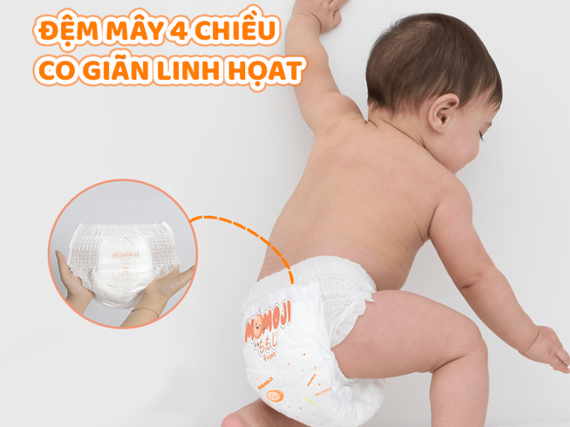 Ưu tiên chọn bỉm mỏng, nhẹ thấm hút tốt